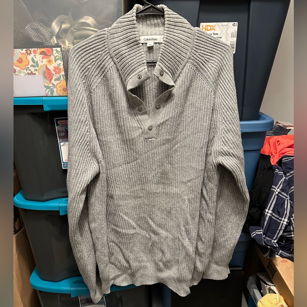 Calvin Klein Gray Pullover XXL